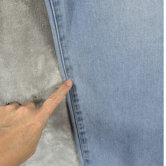 Potili Jeans Womens 18 Asymmetrical waist Light Wash Cropped Capri Distressed - Picture 5 of 10